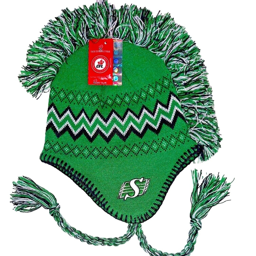 Reebok Saskatchewan Roughriders CFL Boys (8-20) Woolen Skull Cap Winter Hat